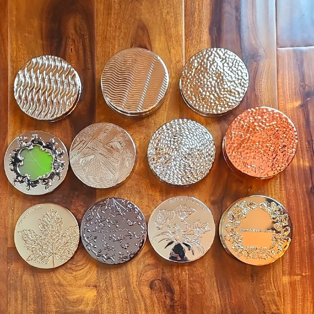 23 Bath & Body Works Decorative 3 Wick Lids- Halloween, Leaves, Bats, Pinecone